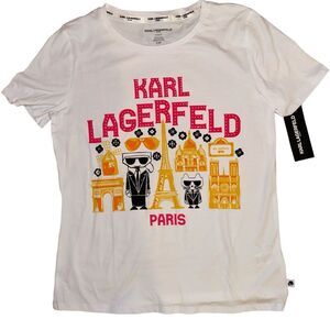 KARL LAGERFELD WOMEN’S TEE SHIRT PARIS SIZE SMALL NWT